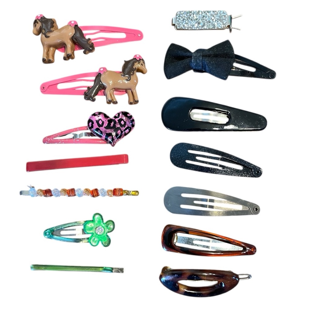 Random Assorted Y2K Hair Clip Bobby Pin Lot Bundle